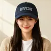 Gorra de Béisbol Nueva de Color Sólido Suave con Bordado de Letras, Ala Ancha, Adelgazante para la Cara, Versátil, Gorra de Pico, Moda Casual, Sombrero para el Sol