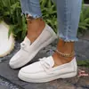 Zapatos casuales sin cordones talla extra para mujer, nueva colección primavera/otoño 2026, con diseño de moño, estilo casual y suelas antideslizantes