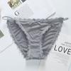 Ropa interior de seda helada sin costuras para mujer, de Europa y Estados Unidos, de algodón, ultrafina, transpirable, sexy, de encaje, con cintura baja