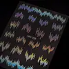 Nuevos adhesivos para uñas de discoteca para salir de noche, color seda reflectante brillante, líneas doradas y plateadas, adhesivos para uñas al por mayor