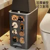 Nuevo bote de basura doméstico con tapa, gran capacidad, operado con pedal, para cocina, sala de estar, baño, inodoro, canasta para pañuelos a prueba de olores