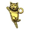 Venda Quente Transfronteiriça Desenho Animado Liga de Ouro Antiga Animal Gato Chaveiro DIY Colar Pulseira Pingente Pingente Acessórios de Joias