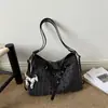 Bolso tote de lunares nuevo 2026, bolso de hombro para mujer, bolso cruzado, bolso de mano, gran capacidad, elegante, versátil, bolso de cuero suave