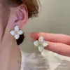 @Oferta Especial@Pendientes de Flor Metálica con Goteo de Aceite Estilo Retro Francés Diseño de Nicho Elegantes Sencillos y Versátiles Pendientes de Moda Elegantes