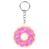 Llaveros de PVC de Donas de Chocolate de Colores Variados Decoraciones para Mochilas Amazon Aliexpress Repostería Postres Transfronterizo