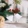 Decorações de Natal Pequeno Pingente de Sino Laço Feltro Árvore de Natal Pingente para Pendurar na Porta Carrilhão de Vento Arranjo de Atmosfera