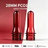 Pré-forma portátil para garrafa PET feita de material novo, grau alimentício, diâmetro de 28mm, garrafa plástica com dosador líquido selado, 250-1000ml