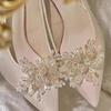 Zapatos de Boda de Tacón Grueso y Punta Afilada 2025 Nuevos Tacones Altos Estilo Francés Coreano Boca Baja Zapatos Individuales Grandes Cong