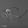 Montura de Gafas Mg9009 Retro Titanio Puro Gafas Ultraligeras Sin Montura Miopía Mujer Montura de Gama Alta Gafas Profesionales Danyang