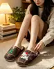 Pantuflas de Algodón de la Fábrica Original, Lindas Pantuflas de Algodón Retro de Dibujos Animados para el Hogar, Pantuflas Cálidas de Piel para Otoño e Invierno, Personalización en Lotes Pequeños