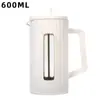 Cafetera de Prensa Francesa de Vidrio, Cafetera de Prensa Vertical de Vidrio de Alto Borosilicato, Cafetera Casera, Espumador de Leche, Cafetera para Té de Burbujas, Cafetera para Café Preparado a Mano