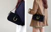 Bolso de Hombro de Alta Gama para Mujer 2026 Estilo Coreano Retro Hebilla de Herradura Borgoña Bolso de Mano Bolso de Hombro Bolso Cruzado Individual para Mujer