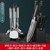 Juego de Cuchillo de Cocina de Acero Inoxidable y Tabla de Cortar Juego Completo de Cuchillo de Cocina para el Hogar Cuchara Sopera Espátula Combinación de Utensilios de Cocina Cuchillo de Comercio Exterior