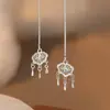 Cierre de Seguridad Hueco Diseño de Alambre para Oreja Ruyi Pendientes Retro Tendencia Nacional Largo Gota de Agua Borla Nube Auspiciosa Cadena para Oreja Estilo Nuevo