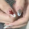 Joyería para Uñas con Corazón de Cuervo Joyería de Metal con Diamantes Estilo Retro Punk Oscuro Uñas Portátiles Accesorios de Aleación con Forma de Cruz Venta al por Mayor