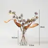 Planta Verde Simulada Folhas de Sorgo Flores Artificiais de Alta Qualidade Enfeites Decoração Moderna para Sala de Estar e Restaurante Buquê de Lavanda