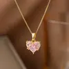 Estilo Ins Nicho Popular Flor de Trevo Corrente para Clavícula Design Personalizado Titânio Micro-Embutido Colar Joia de Moda Feminina