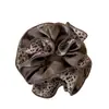 Scrunchie de Alto Padrão Estilo Coreano com Estampa de Leopardo para Mulheres 2026 Novo Elástico para Coque Acessório Elegante para Rabo de Cavalo
