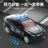 Simulação Transfronteiriça Liga de Metal Puxar para Trás Porta que Abre Carro de Polícia Infantil Menino Brinquedo de Inércia Carro Educativo Interativo Pai-Filho