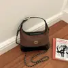 Bolsa Vintage de Camurça de Nicho para Mulheres 2026 Novo Modelo Padrão de Diamante Versátil Bolsa Transversal Color-Block da Moda Bolsa de Ombro Único Sob o Braço