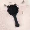 Peine de Cojín de Aire de Gatito Lindo de Dibujos Animados, Peine Portátil de Airbag de Mano con Espejo, Peine de Masaje Hueco Portátil de Color Caramelo