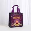 Saco à Prova d'Água para Levar Saco de Embalagem para Compras Bolsa de Mão para Feriado Indiano Bolsa para Presente do Festival das Lanternas Sacola de Tecido Não Tecido para Atacado