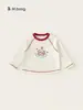Youbao Huzhou Zhili conjunto de ropa para niños otoño camiseta de manga larga para niñas con bloques de color jeans de pierna recta conjunto de dos piezas para niños