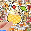 100 Dibujos Lineales de Cachorros Lindos y de Alto Valor y Comida, Impermeables de Alta Definición Pegatinas para Estuche de Computadora de Escritorio y Teléfono