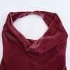 Comercio Exterior 2025 Nuevo Estilo Europeo y Americano Moda Elegante Elegante Cuello Espalda Descubierta Vestido de Terciopelo Mujer 9855070
