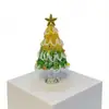 Árbol de Navidad de Vidrio Soplado a Mano de 8.5 cm Zibo Manualidades de Vidrio Árbol de Navidad Giratorio Jingdezhen