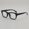 Gafas Negras con Marco para Hombres con Miopía, Modernas, Graduación Personalizable, Bloqueo de Luz Azul, Marco Grande Liso, Gafas Sin Graduación para Estudiantes con Rostros Redondos