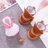 Zapatos para mascotas otoño e invierno botas de nieve con forro polar oso de peluche chihuahua terciopelo de cordero perro cálidos zapatos de algodón fabricantes
