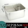 Bandeja Rectangular de Acero Inoxidable para Porciones con Tapa Caja para Helado Cocina Bandeja Cuadrada Profundizada Bandeja para Comida Rápida Carro Bandeja para Verduras