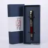 Traje de regalo de sándalo creativo cultural pluma de firma caja de regalo con tallado conmemorativo logo del traje pluma de gel de latón para negocios en stock
