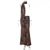 Roupas Femininas Francesas Mais Vendidas Outono e Inverno 2025 Nova Moda Estampada Slim Personalizada Saia com Estampa de Leopardo Comércio Exterior Atacado Feminino