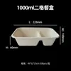 Caja de almuerzo biodegradable desechable 750ml 1000ml compartimento único doble compartimento caja de almuerzo para llevar alimentos ligeros ensaladas caja de embalaje