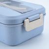 Lonchera Hecha de Paja de Trigo, Aptas para Microondas, Dividida en Compartimentos, Lonchera Bento Aislada, Caja Cuadrada para Comida Rápida, Especialmente Diseñada para Hornos de Microondas