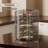 Cubierta de alimentos transparente multicapa para uso doméstico, a prueba de polvo y conservadora de alimentos, apilable para almacenamiento en la cocina y la mesa del comedor