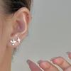 Clip de Oreja Mariposa de Diamante Sin Agujero Diseño Avanzado Otoño e Invierno Placa Pequeña para Incienso de Mosquitos Clip de Oreja Pendientes Suaves Exquisitos