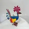Adornos Decorativos de Gallo de Colores de Patio Nuevo Transfronterizos Adornos de Jardín Artesanías de Hierro Forjado Decoraciones Creativas para Exteriores