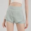 Falso duas peças yoga shorts esportivos feminino verão wear secagem rápida treinamento cintura alta ajuste fino solto respirável fino fitness calças