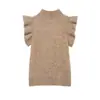 Primavera de 2026 Nova Moda de Rua Europeia e Americana Transfronteiriça Feminina Colete Decorativo em Camadas com Babados W03 7071