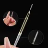 Cepillos Mini de Colores para Cejas al por Mayor, Herramientas Auxiliares de Belleza para Pestañas, 10 Cepillos de Seda Dental Portátiles con Mango de Cristal