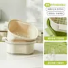 Cesta de escorrer antibacteriana de camada dupla, bacia espessada para lavar vegetais, cesta de lavar vegetais para pia de cozinha, bacia para lavar e escorrer frutas, bandeja de frutas