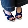 Sandalias de Verano con Suela Gruesa y Boca de Pez para Mujer, Estilo Simple, Punta Abierta, con Correa en el Tobillo, Sandalias Slip-On Versátiles para Mujer