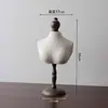 Soporte de Exhibición de Collar de Retrato de Madera para Cuello Modelo de Colgante de Joyería Soporte de Joyería Puesto de Transmisión en Vivo de Joyería Exhibición de Ventana