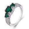 Deseo pulsera de diamantes de venta caliente joyería europea y americana joyería al por mayor ocho corazones y ocho flechas circonita compromiso anillo de esmeralda