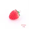 Pingente de fruta de resina DIY morango pequeno laranja maçã chaveiro pulseira acessórios venda direta da fábrica