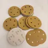 Disco de Polimento Amarelo com Flocking de 6 Polegadas e 8 Furos, Suporte para Lixa Seca de 5 Polegadas e 8 Furos, Lixa com Flocking de 125mm