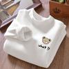 Camisetas de Manga Larga para Niños y Niñas, Nuevas Camisetas de Cuello Alto Corto de Primavera y Otoño para Niños, Elegantes Camisetas Básicas de Terciopelo Alemán para Principios de Otoño para Niños Pequeños